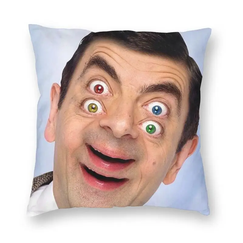 

Mr Bean Laugh Comedian Pillow Case Home Decoration Humor British Sitcom Outdoor Cushions Cover Square Pillowcase For Living Room