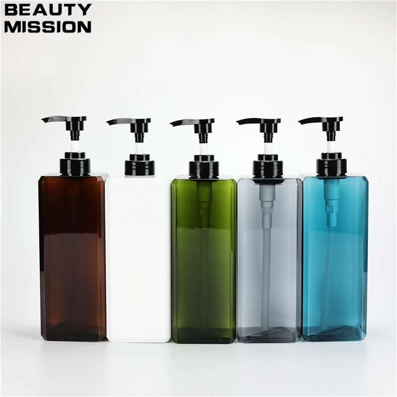Luxury 1000ML X 10 Bath Liquid Soap Packaging Bottle Kitchen Refillable Hand Soap Dispenser Shampoo Container For Hotel Bathroom