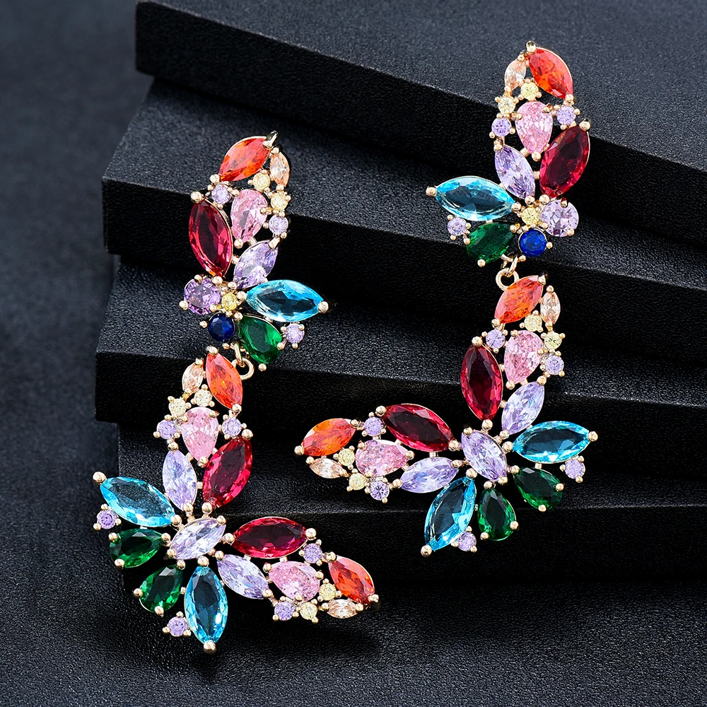 GODKI Роскошные Длинные серьги с кисточками и бантиками для женщин Свадебная