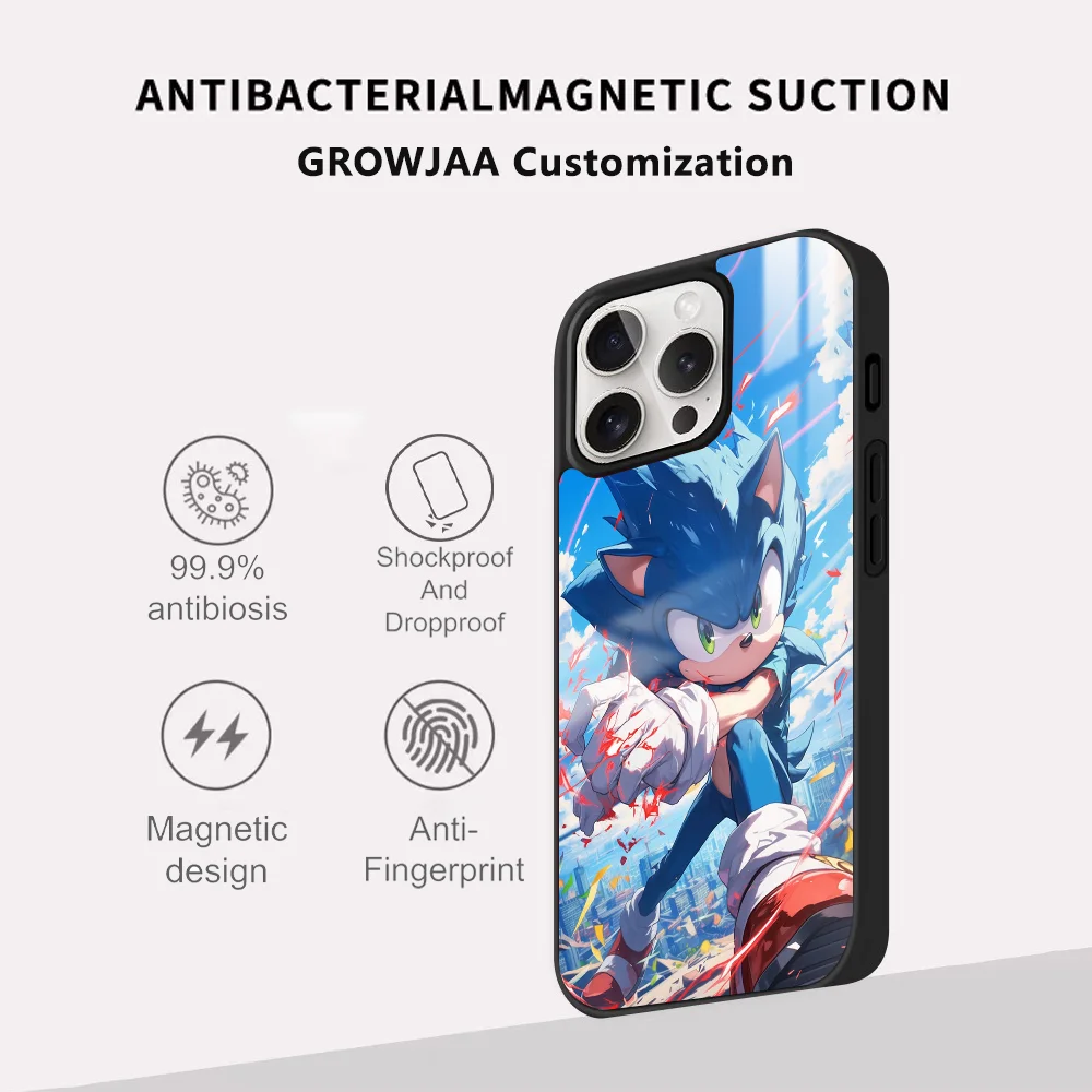 Чехол для телефона S-onic The H-edgehoG-S Film iPhone 16 15 14 13 12 11 Pro Max Plus Mini Magsafe Mirror беспроводной