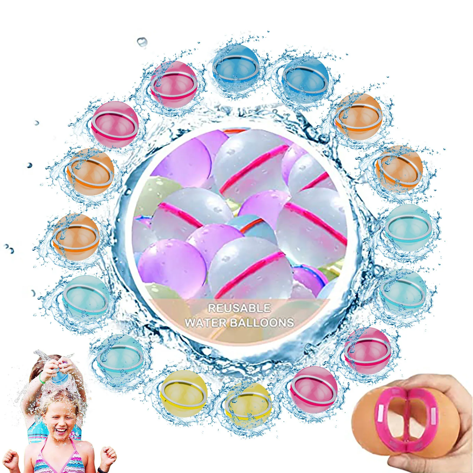 

2022 шар для йоги, многоразовый шар для спортзала, абсорбирующий шар, уличная игрушка для бассейна, Водяная бомба, брызговые шары для бассейна,...