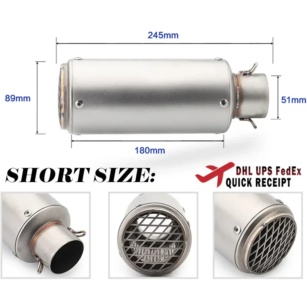 51 мм/60 мм выхлопная труба мотоцикла с DB killer глушитель выхлопной трубы из