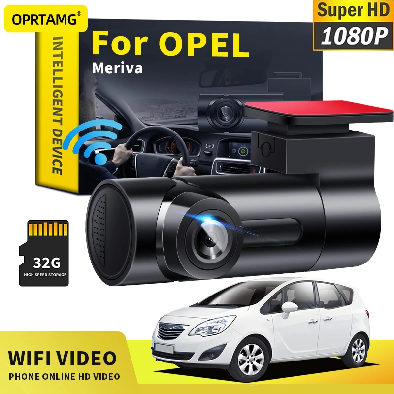 

OPRTAMG Car Dashcam Car DVR MSC 1080P HD Camera WiFi dash cam draadloos For OPEL Meriva 1994 1995 1996-2018 2019 2020 2021 2022