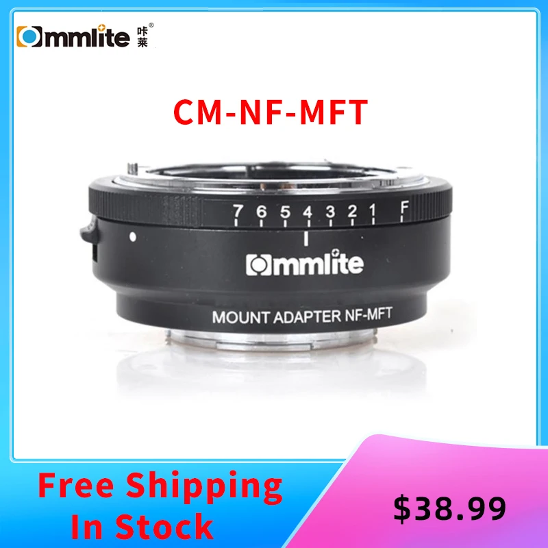 

COMMLITE CM-NF-MFT Manual Focus Adapter for Nikon F Lens (D/G/AI/S Lens) to M4/3 Mount Camera of Olympus / Panasonic