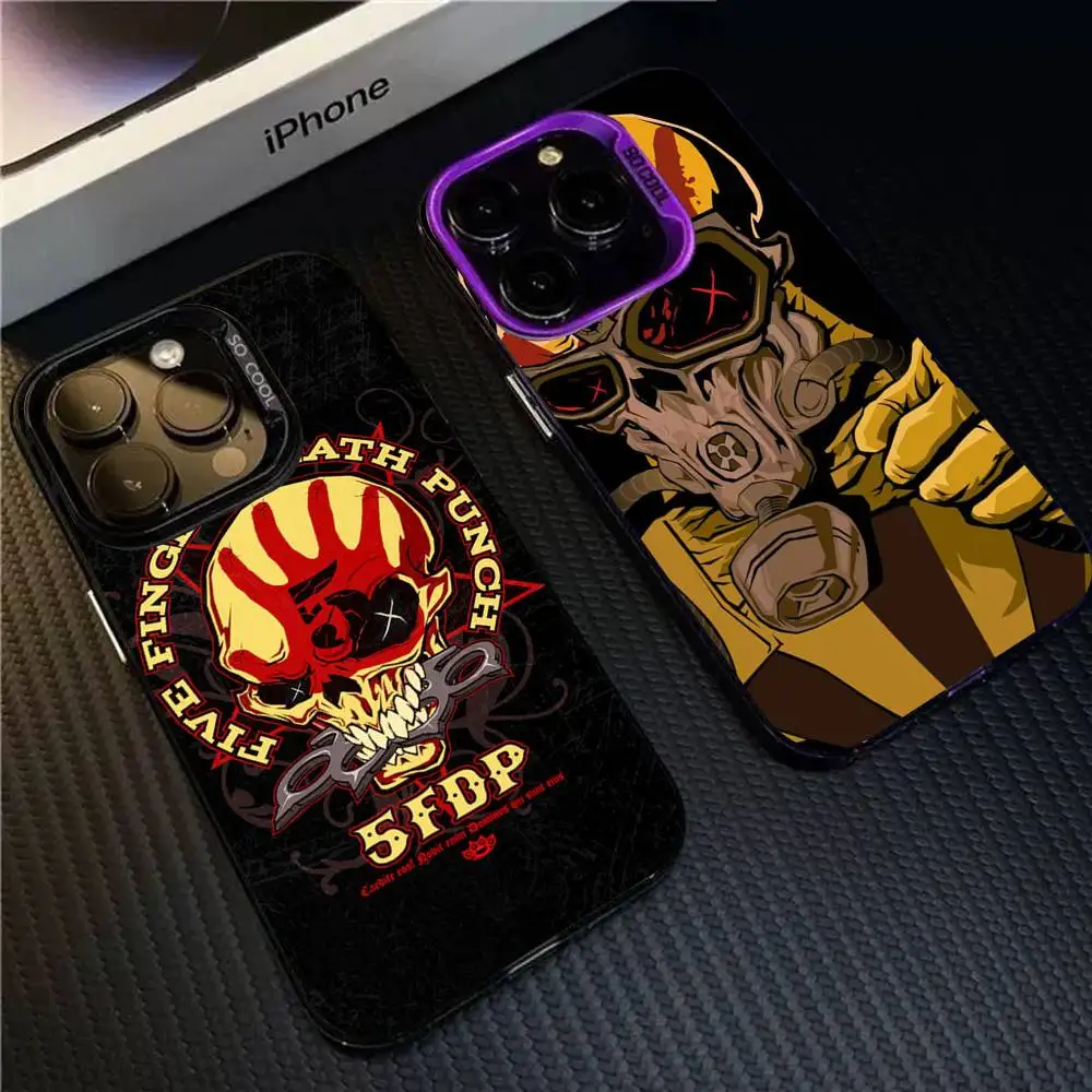 Фото Популярный чехол для телефона F-Five Finger Death Punch, цвет серебристый, для iPhone 17 16 15 14 13 12 11 Pro Max Plus №2
