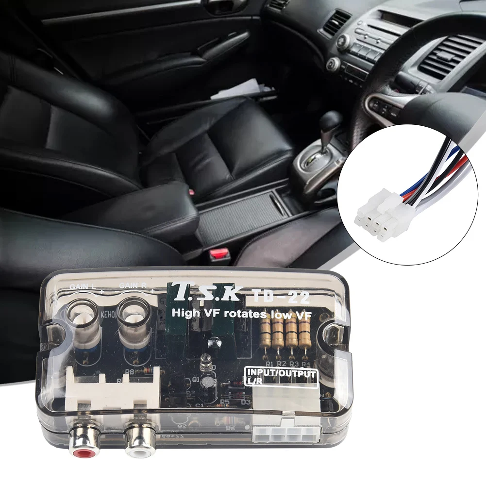

Car Audio Converters 12V-RCA Stereo High To Low Adjustable Converter Adapter Electronic Adapter Accessories