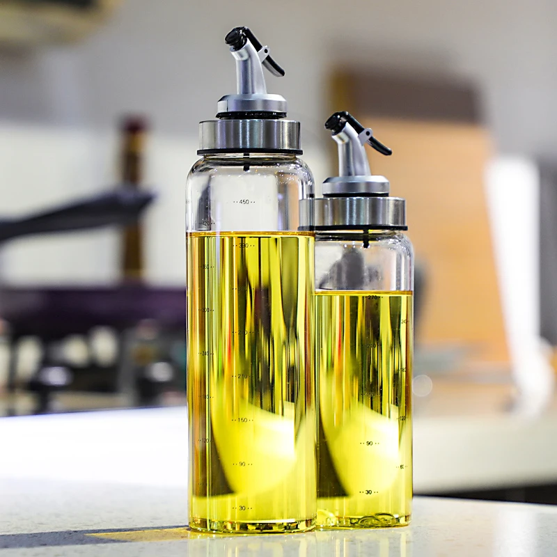 

Sauce Bottle Glass Storage Bottles for Oil and Vinegar Creative Oil Dispenser For Kitchen Accessory CookingSeasoning Oil Bottle