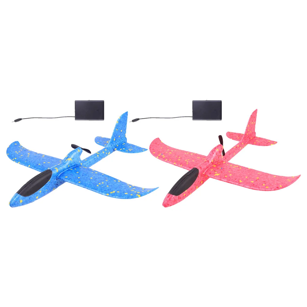 

2 Pcs Manual Throwing Plane Tuba Gifts Kids Flying Glider Boys Kids Toys Hand Toss Plane Large Airplane Toys