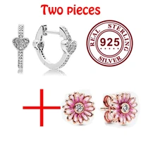 100 925 %d1%81%d0%b5%d1%80%d1%8c%d0%b3%d0%b8 silver pan earrings fashionable rose gold daisy 2 piece pan earrings for women wedding gift fashion jewelry