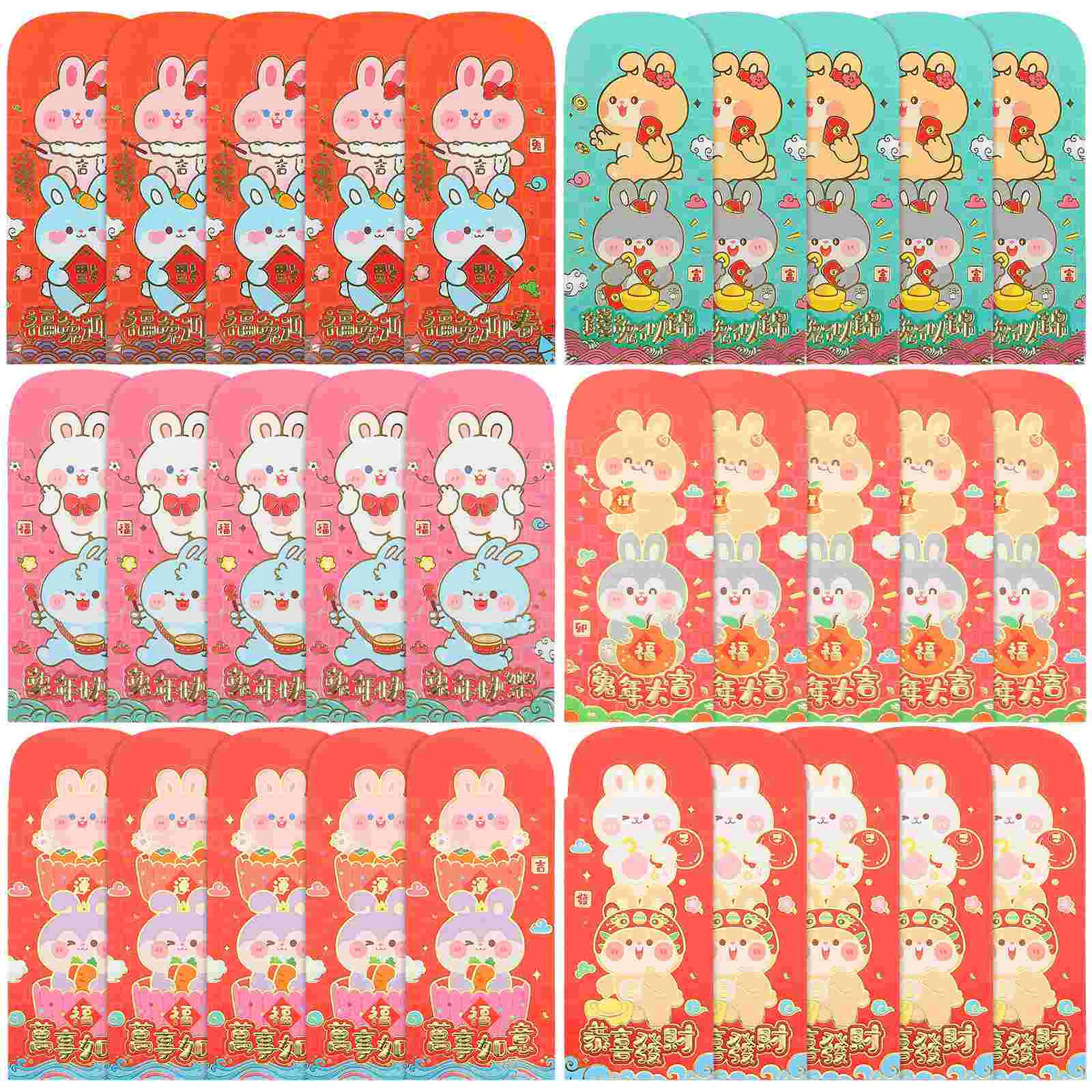 

Red Envelopes Year Money Packet Rabbit Festival Packets Envelope Chinese Spring Pocket Cartoon Zodiac Thegift Traditional New Li