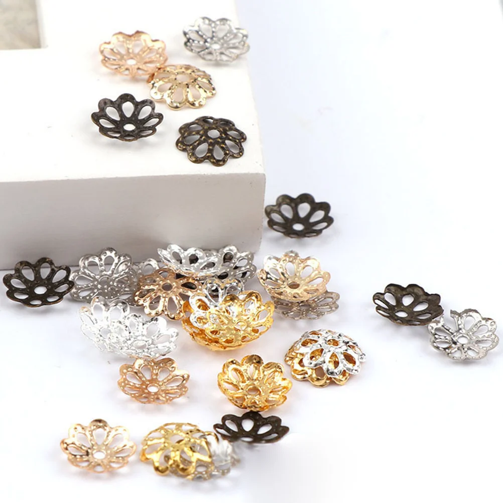 600 шт. бусины с пятью лепестками для браслетов ювелирных изделий прочные шапочки