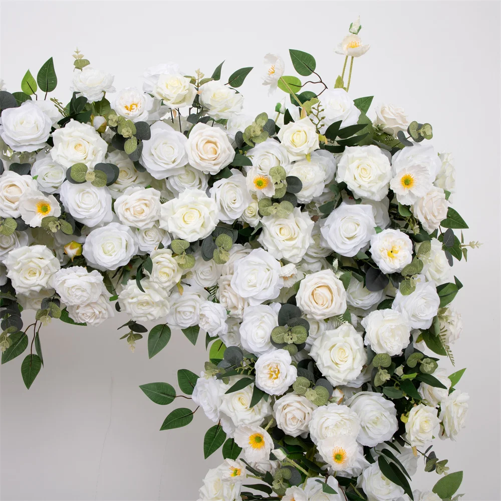 Свадебные декоративные фоны белая роза искусственная Цветочная дорожка