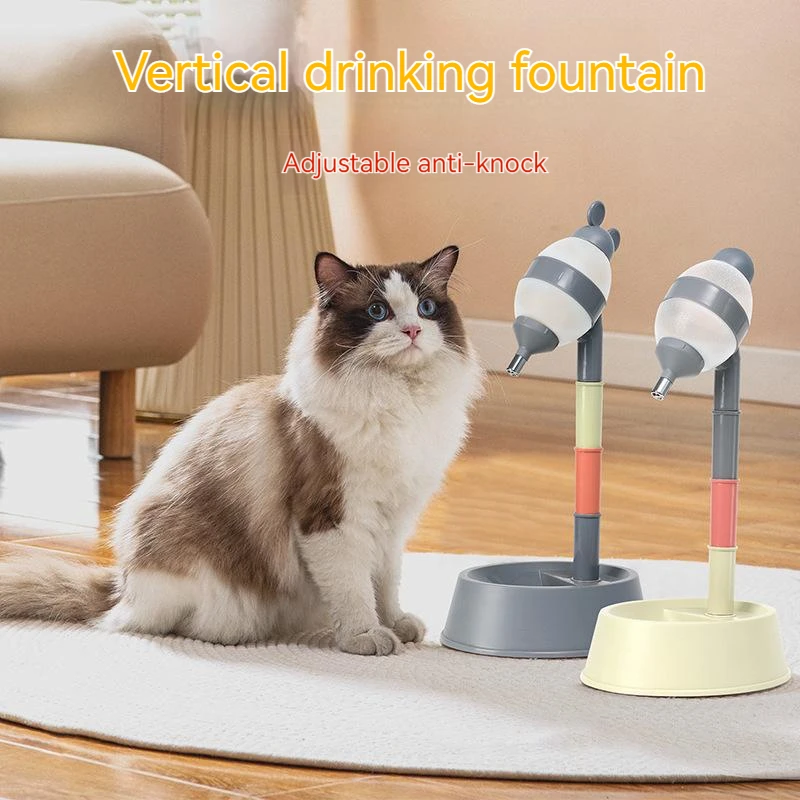 

Popular Pet Water Fountain Dog Basin Feeding Cat Bowl Vertical Dog Water Bottle Licking Ball Drinking Fountain Dog Accessories