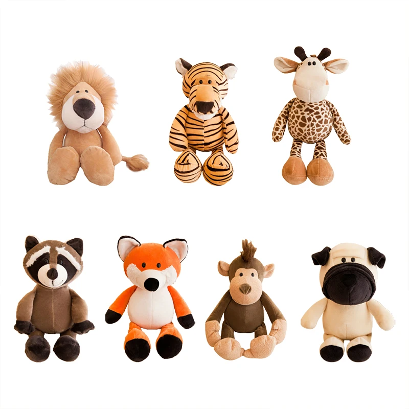 Лесное животное кукла плюшевая игрушка подушка слон обезьяна тигр Лев детский