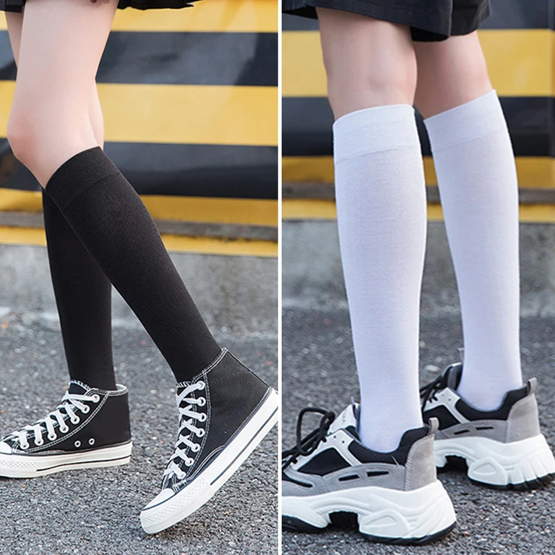 

Women Stockings Calf Socks Long Cotton Stockings All-match Middle Long Tube Socks Pile Of Socks College Style For Women Student