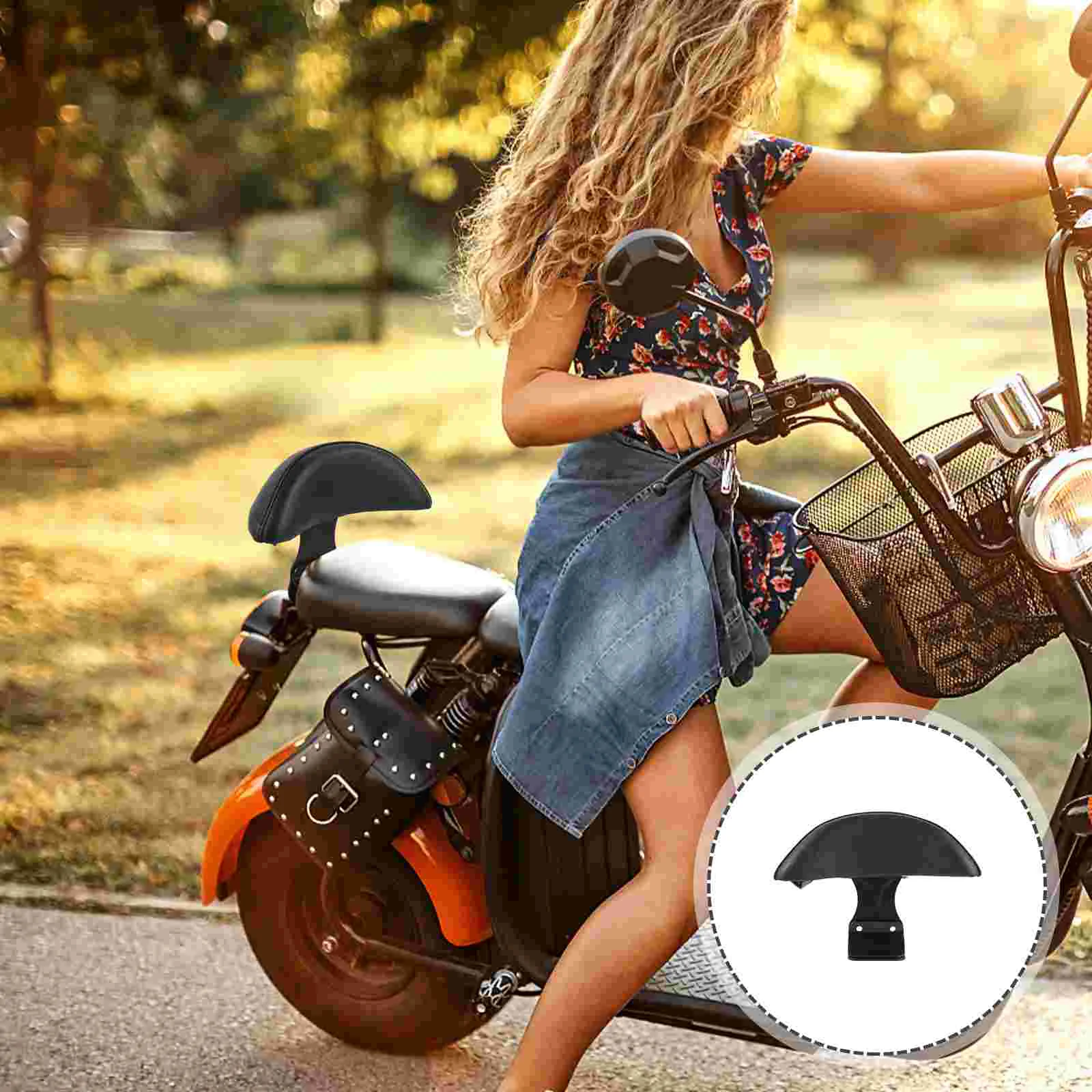 

E Bike Safety Back Cushion Universal Sponge Seat Replacement Iron Rear Rest Backrest Cycling