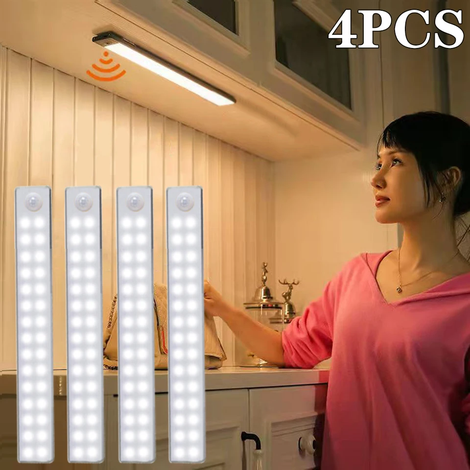 LED Night Light Motion Sensor rechargeableLight Night Lamp For Kitchen Bedroom Rechargeable Light Cabinet Staircase Aisle Light