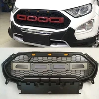 modified for ecosport front grill for ecosport 2017 2018 2019 front racing grille upper bumper cover grills auto mask
