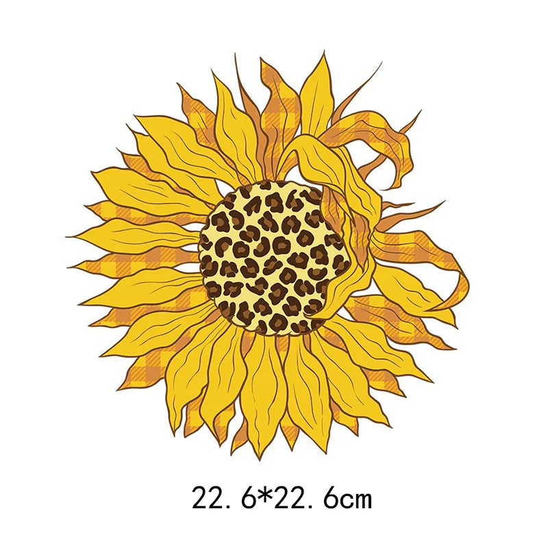 Термонаклейка с надписью Подсолнух DTF