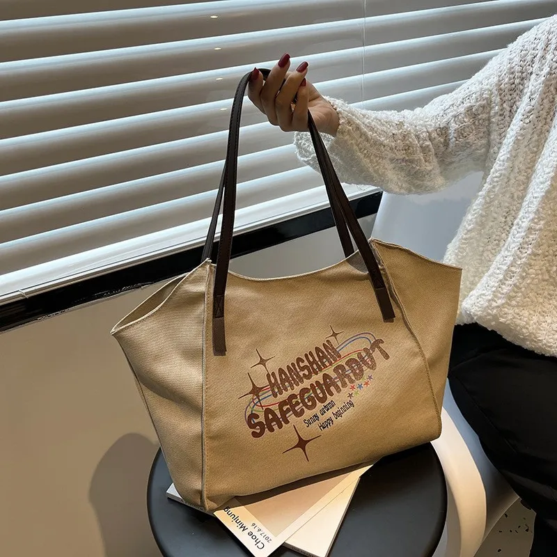 

Women Dumpling Bag Handbag Large Capacity Women Bags Design One Shoulder Bag Female Canvas Bag Brown Black Bucket bag