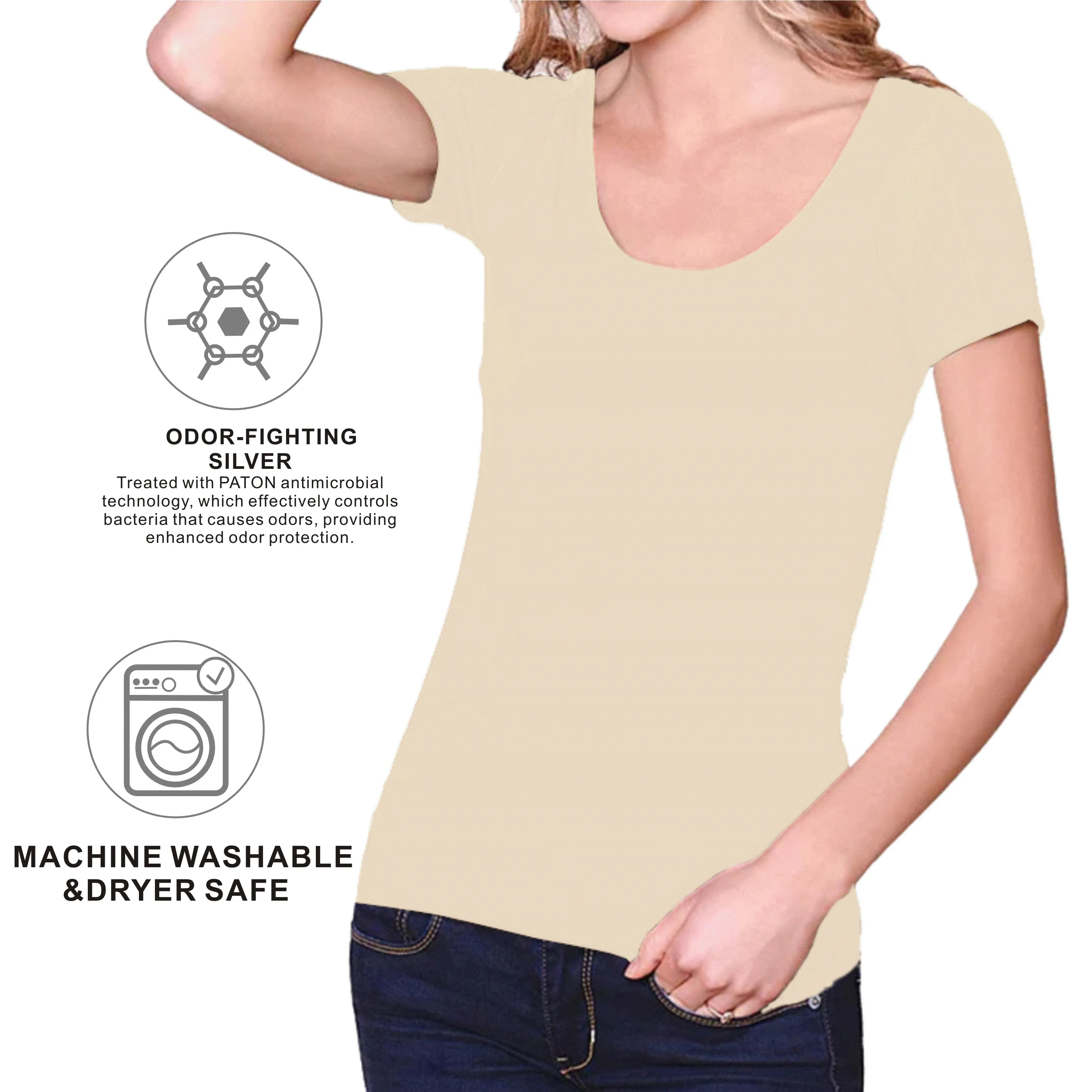 Оптовая продажа Новое поступление облегающая женская кофта с глубоким круглым