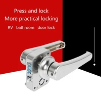 automobile accessories rv toilet door lock anti corrosion bathroom door lock silver rv caravan boat latch handle knob locks for