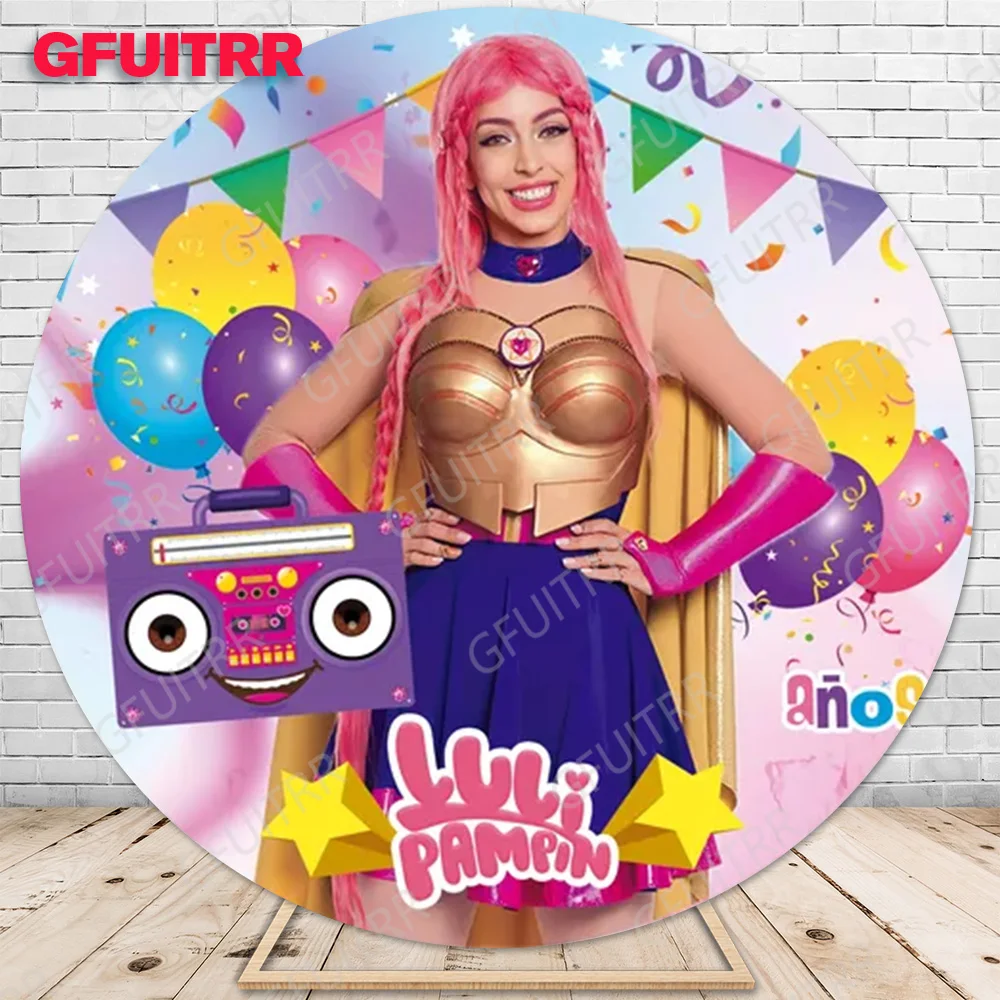 Lulii Pampin Backdrop Round Cover Kid Girl Birthday Photo Party Decoration Photography Background Baby Shower Booth Prop