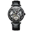 wholesale luxury stainless steel real skeleton tevise mechanical automatic watches movement bracelet watch man for sale