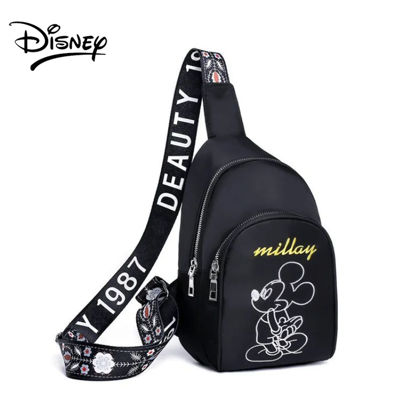 Disney Chest Bag Diagonal Mickey Mouse Waist Bag Large Capacity Shoulder Crossbody Bag Oxford Cloth Backpack 2022 New