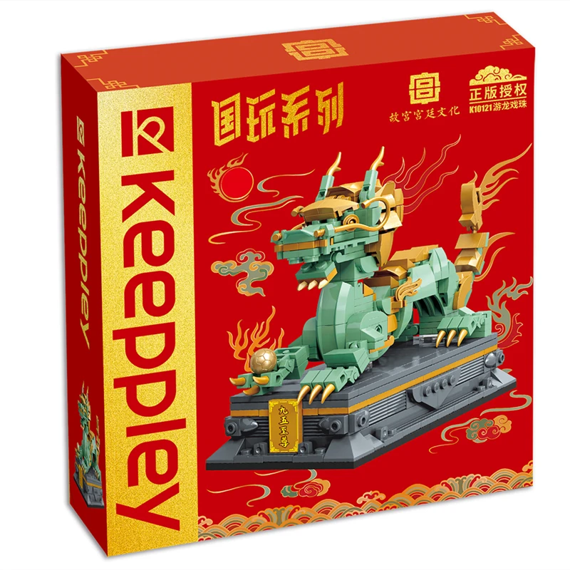 Keeppley строительные блоки серии Forbidden City модель медного льва единорога и дракона