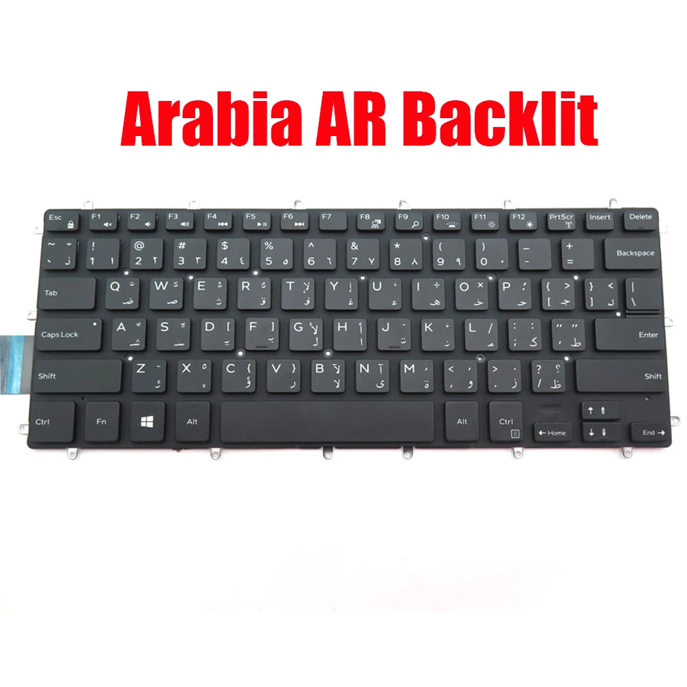 

Backlit Arabia AR Keyboard For DELL For Vostro 3480 3481 3490 3491 5370 5468 5471 For Latitude 13 3379 3310 3390 2-in-1 3490 New