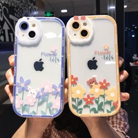 luxury cute bear rabbit pattern phone case for iphone 13 pro max 11 12 xs x xr shockproof camera lens protect slim back cover