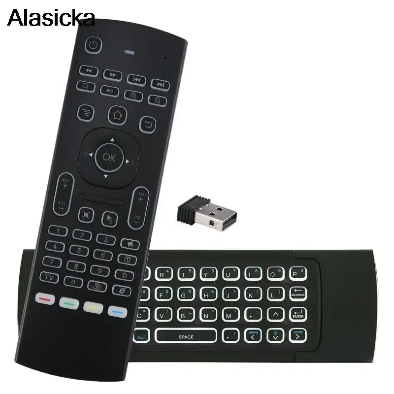Фото MX3 Air Mouse с подсветкой, умный голосовой пульт дистанционного управления, 2,4G, радиочастотная беспроводная клавиатура для Android TV Box X96 Mini H96 MAX №2