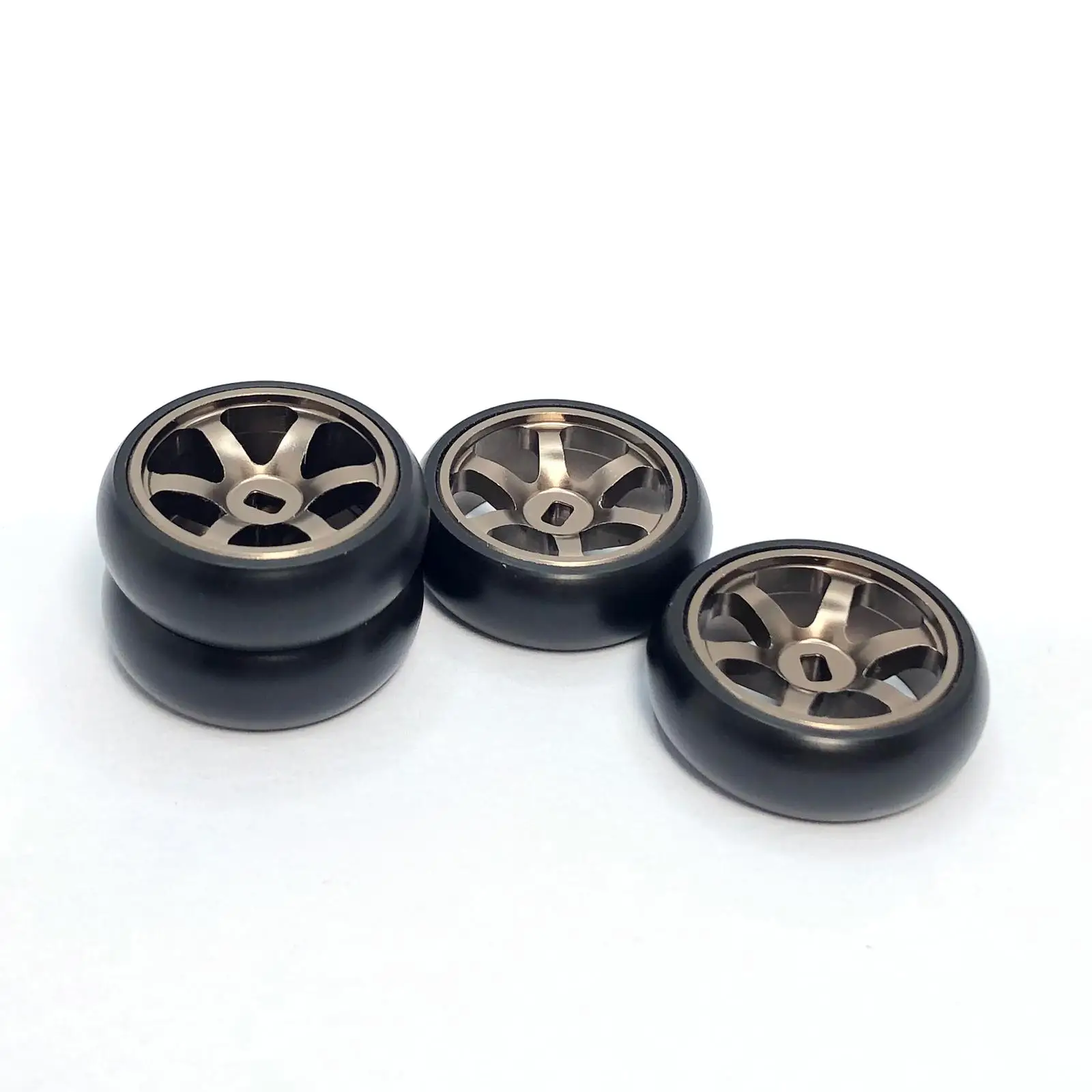 

4x RC Car Slick Wheel Tires Wheels Rim for K969 1:28 Car Truck Buggy Replacement Parts