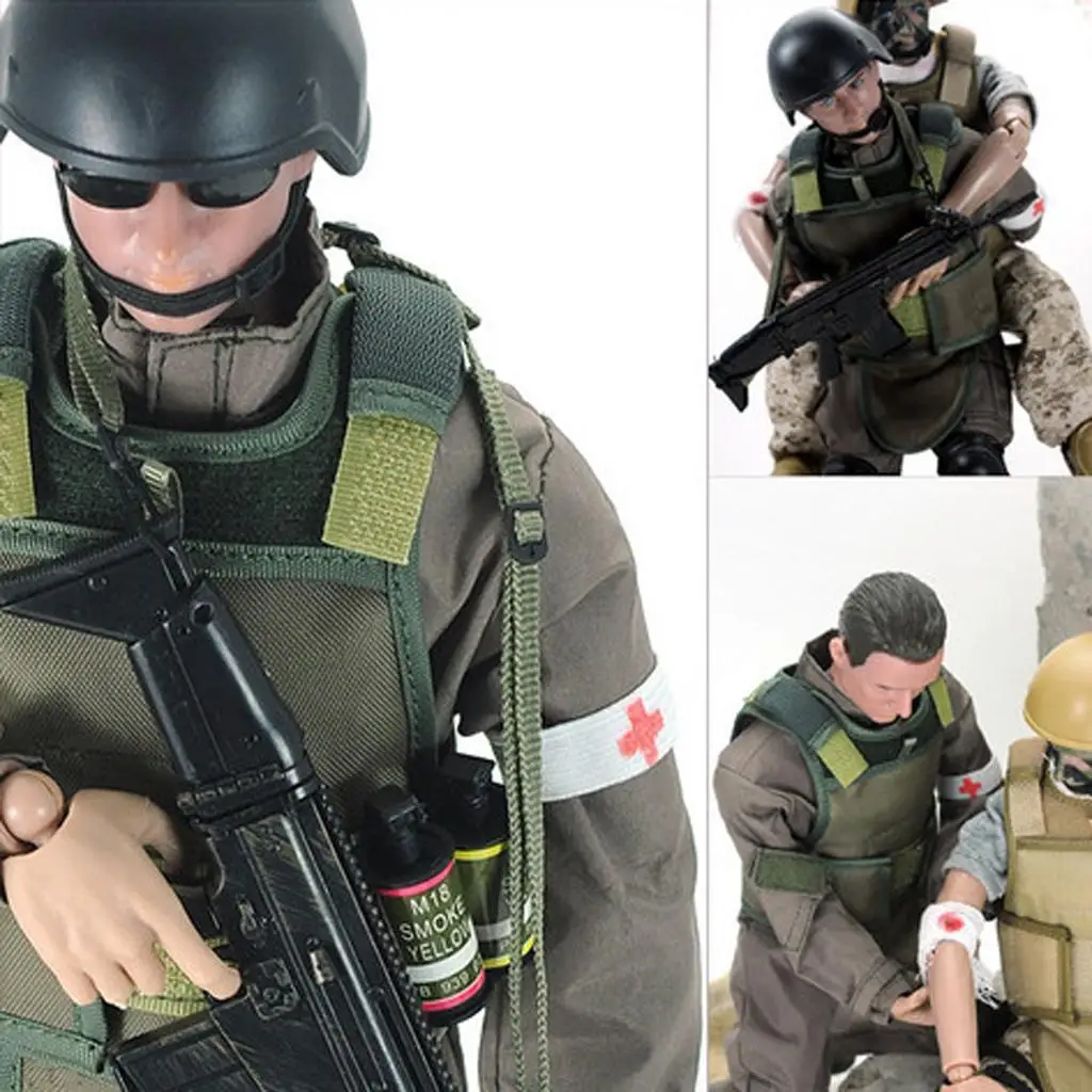 

12 Inch Action Figures Soldier War Game Toys Model Attackers Kids Set