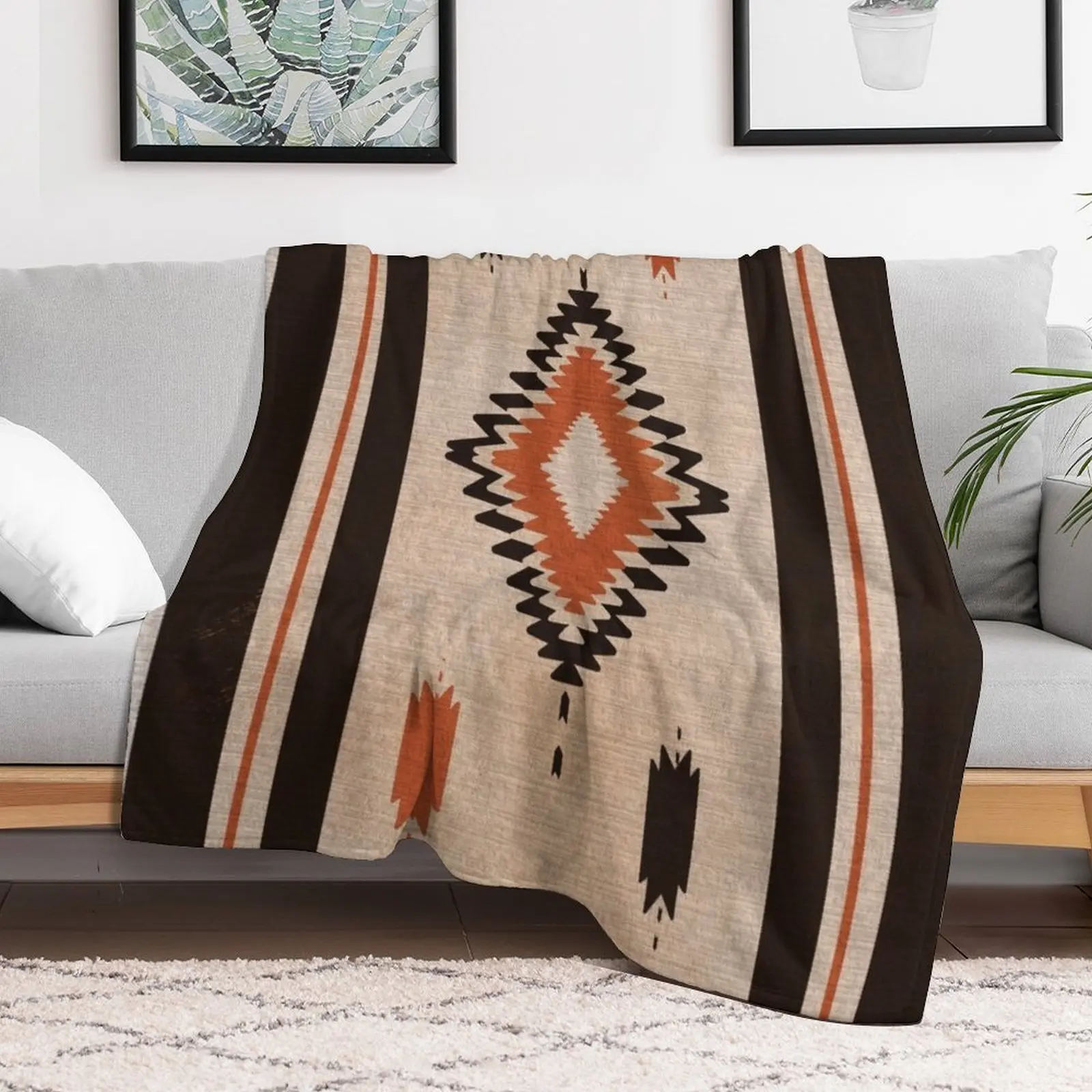 Бохо богемная иллюстрация художественная текстура пледы теплое зимнее одеяло