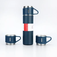 500ml bullet thermos set double layer stainless steel vacuum flask travel water bottle business tea cup christmas gift
