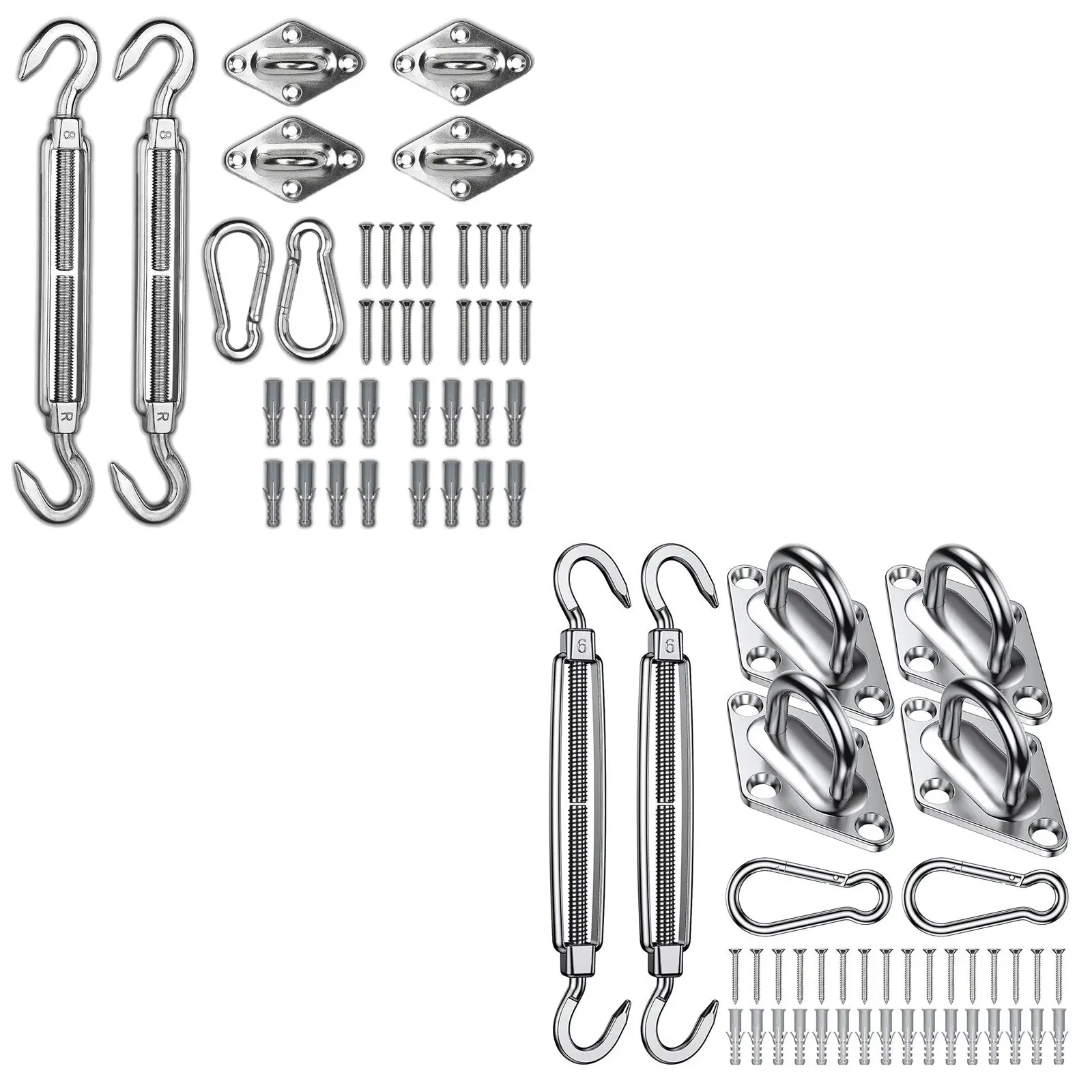 

40pcs Sun Shade Sail Fixing Hardware Kit Anti-Rust Canopy Sunscreen Outdoor