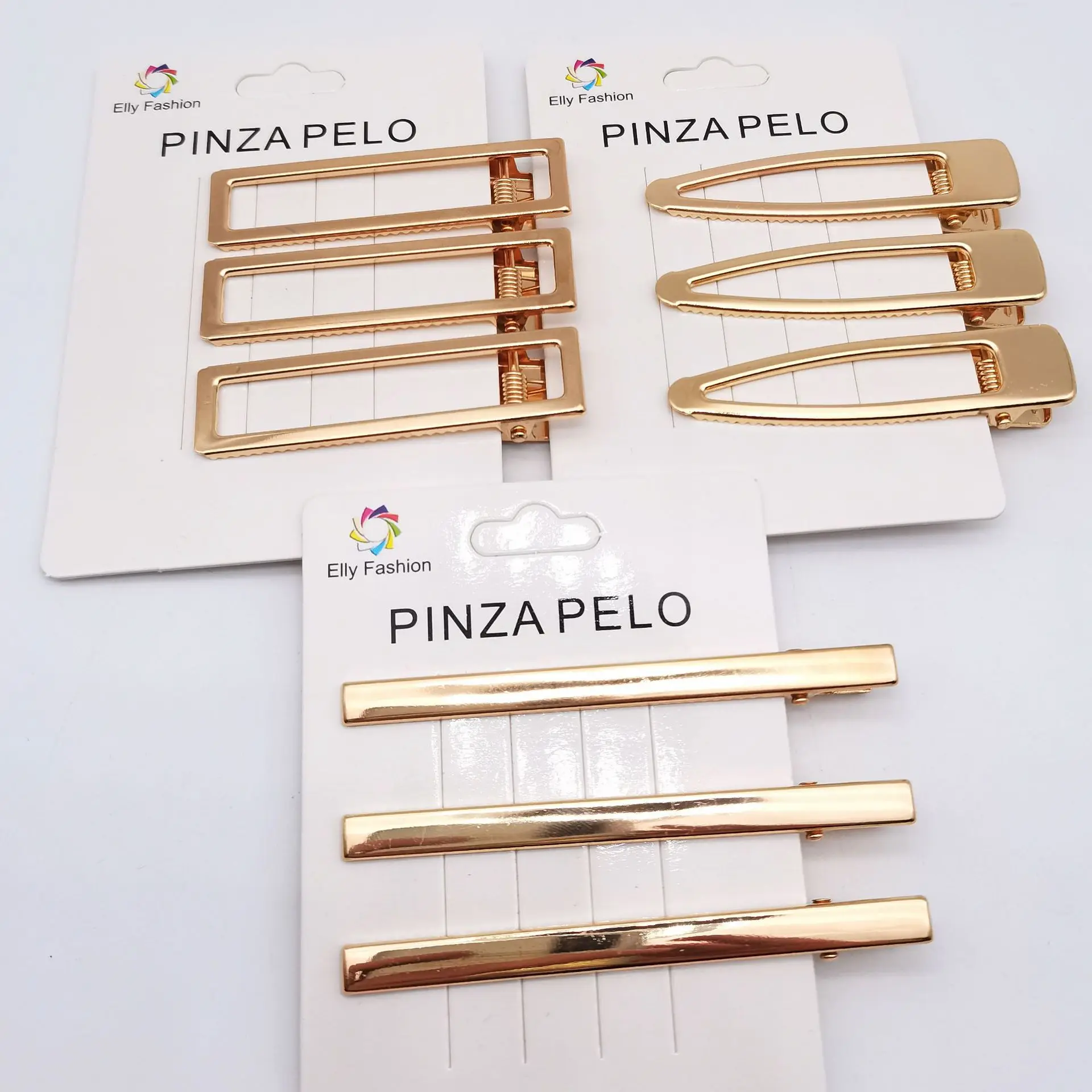 

Золотые заколки для волос для женщин, 3 шт., Модные металлические заколки для волос, новые аксессуары для волос для девочек, геометрические з...