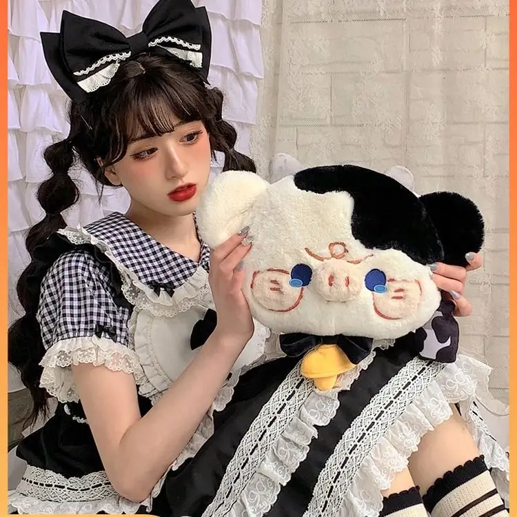 

Новый оригинальный дизайн, мультяшный милый бант, Маленькая корова JK Lolita, плюшевая кукла, сумка-мессенджер на плечо, милая сумка на цепочке