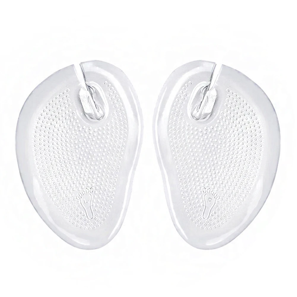Invisible Flip Flop Sandals Forefoot Pad Silicone Slip Resistant Half Yard Heel Pad Toe Separator Pads Massage Insoles Inserts