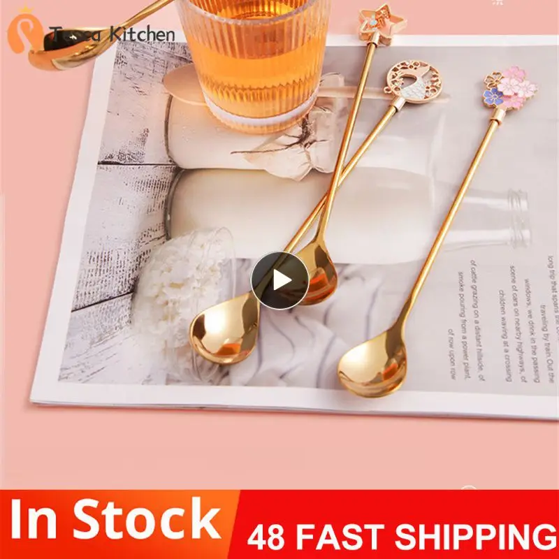 

Gift Spoon Birds Nest Spoon Hand Companion Stainless Steel Spoon Long Handle Stirring Teaspoons Kitchen Tableware Accessory Mug