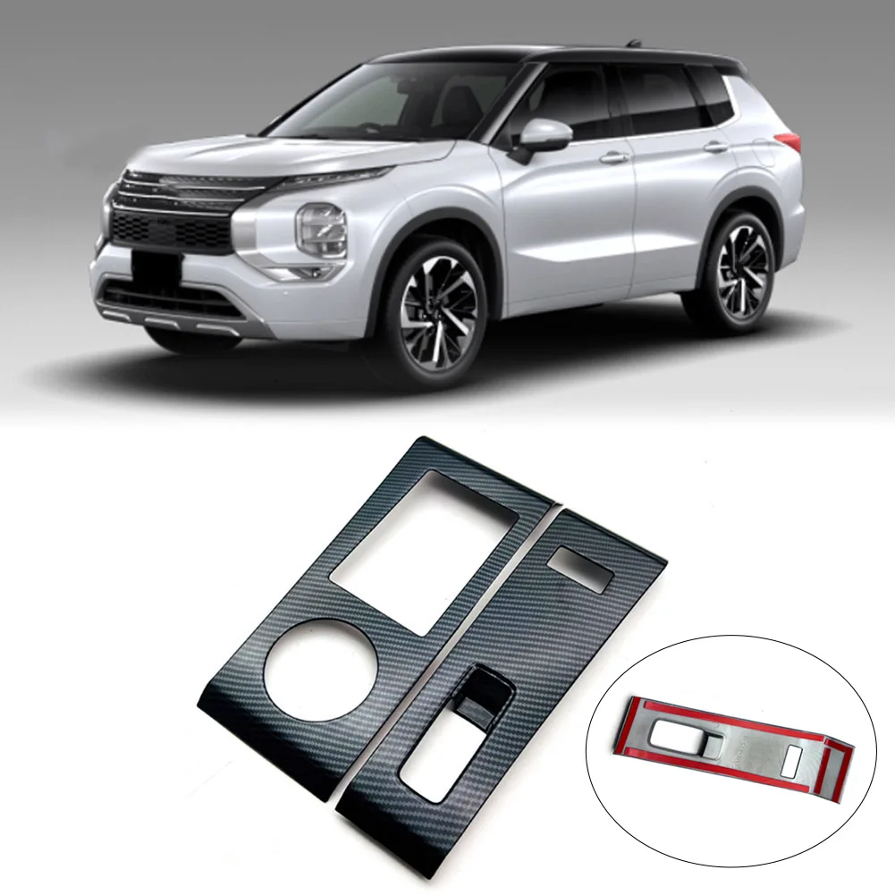 

High Quality Shift Panel Frame Panel Trim Carbon Fiber Texture Central Control Cover Trim For Mitsubishi Gear Shift Panel