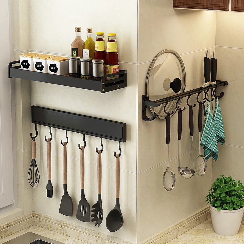 

Kitchen Hook Rack Wall Wall Hangers Wall Hangers Rack Kitchen Utensils Rack Spoon Shovel Storage Rack Dish Drying Rack Shelves