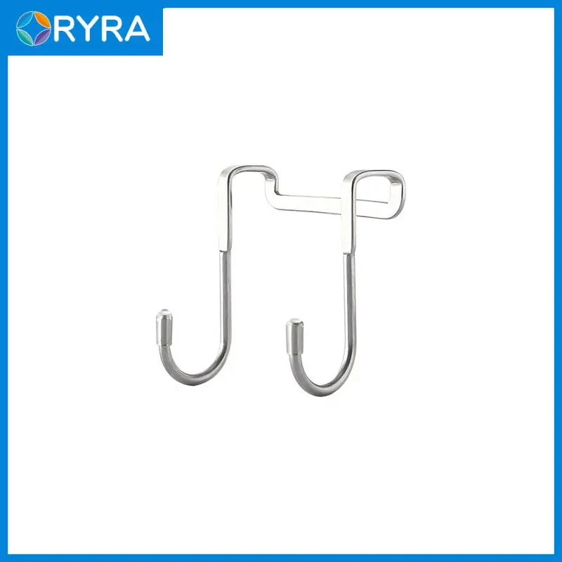 

Stainless Steel Clothes Hooks Free Punching Towel Storage Rack Door Hanger Hook Storage Tools Hanging Clasp Holder Wall Mounted