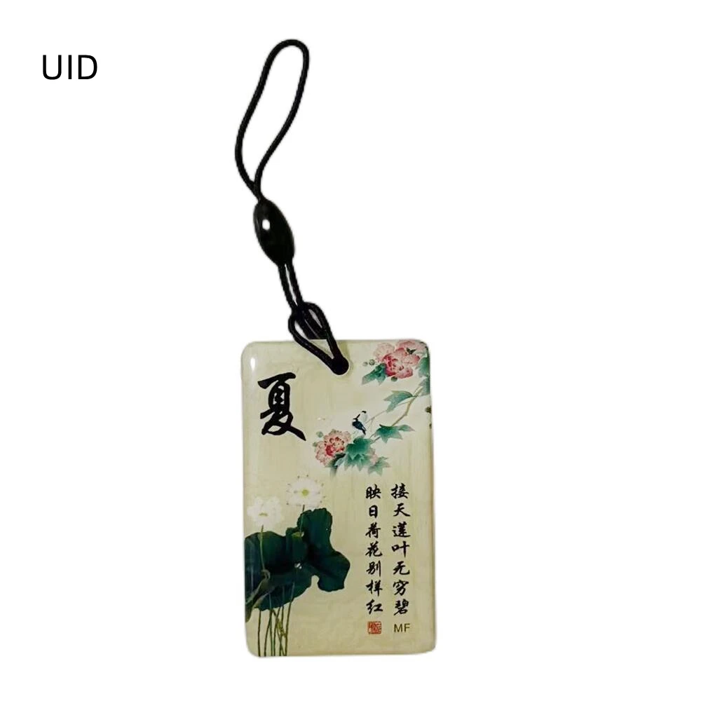 

Multiple Choice 1Pcs UID 13.56MHz S50 1K Changeable NFC Rewritable Waterproof Trinket Keyfobs Keychain Tag RFID IC Card