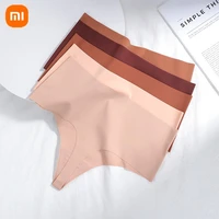 new xiaomi sexy womens thong high waist belly ice silk seamless breathable quick drying sports fitness underwear