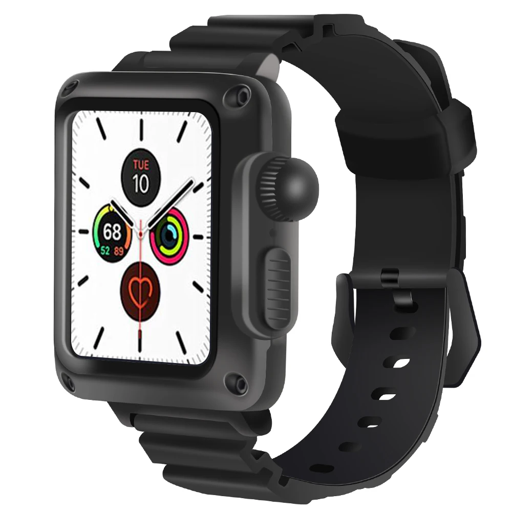 

Металлический чехол + ремешок для Apple Watch band SE 6 5 4 40 мм 44 мм, защитный чехол для iwatch 3 2 1 38 мм 42 мм