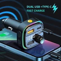 car charger usb mp3 player multi function wireless car fm transmitter for iphone 13 xiaomi huawei type c cellphone fast chargers