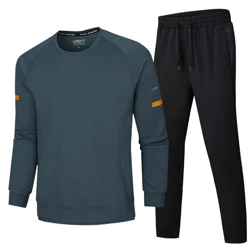 

2023 Autumn Fashion Mens Running Jogging Tracksuit Jacket Pants Drawstring 2 Pcs Jogging Set Men Harajuku Solid Color Sportswear